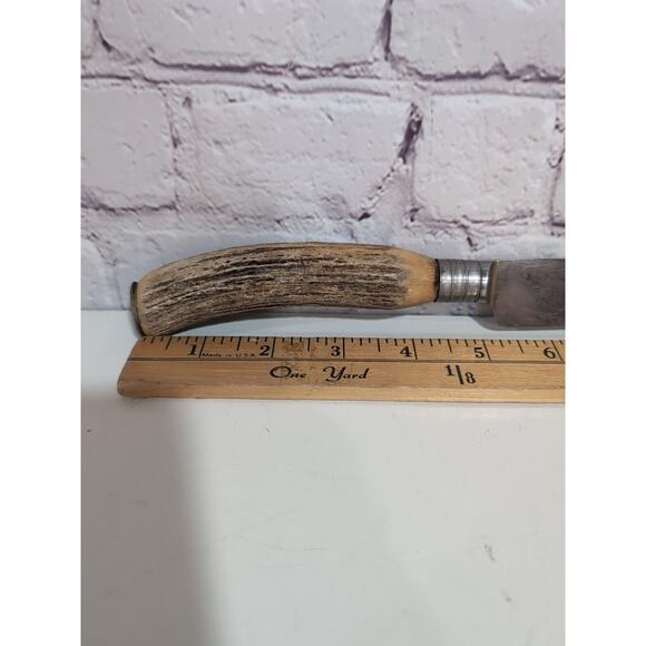 Boker Stag Handle Fixed Blade Knife USA No Sheath - Picture 15 of 16